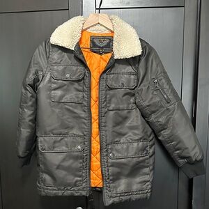 Boys black Jacket with Orange Lining
